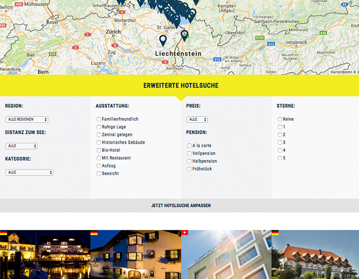 Bodenseehotels: Webplattform